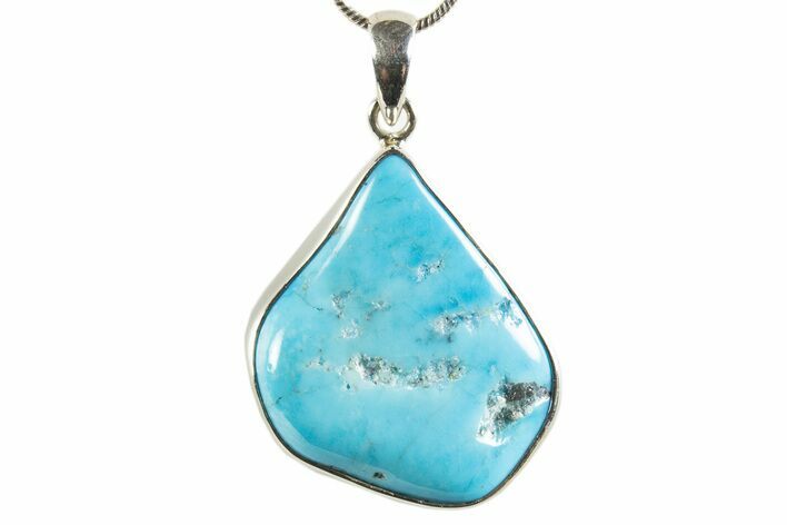 Kingman Turquoise Pendant (Necklace) - Sterling Silver #339696